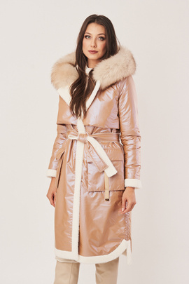 Dunjakke dame med alpakkapels og lis-pels – luksuriøs vinterjakke